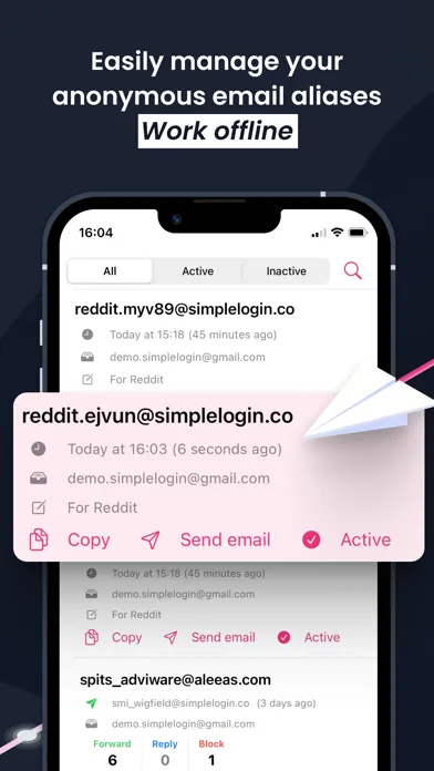 SimpleLogin - Email alias স্ক্রিনশট