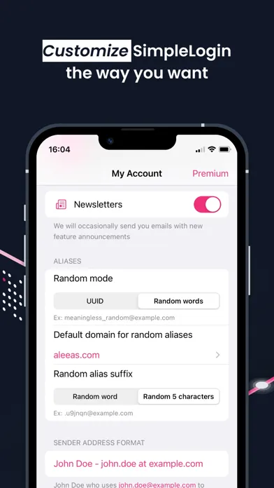 SimpleLogin - Email alias স্ক্রিনশট