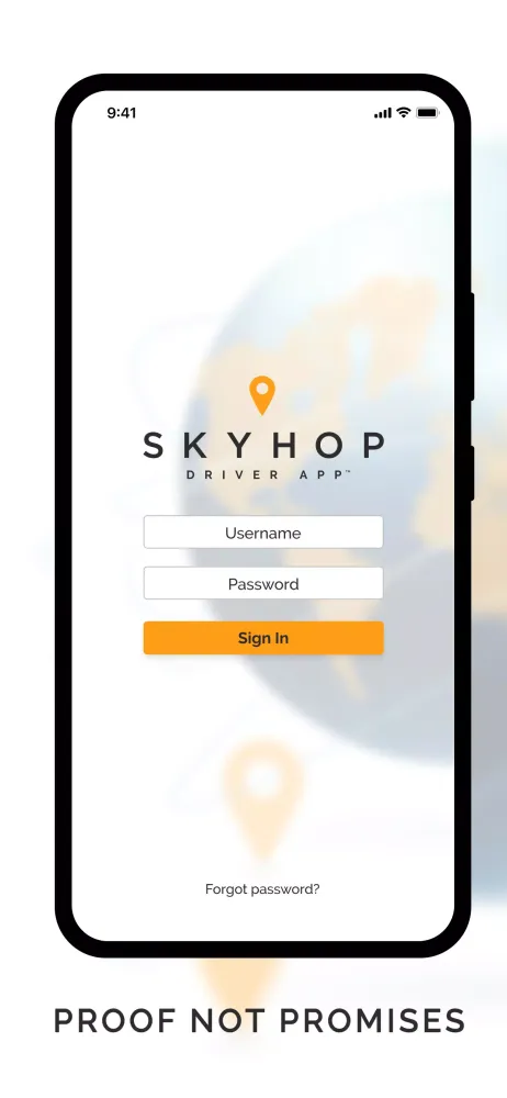 Tangkapan layar SkyHop Tech Driver