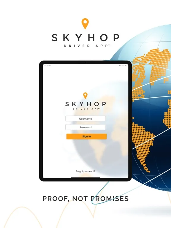 SkyHop Tech Driver iPad  Screenshots