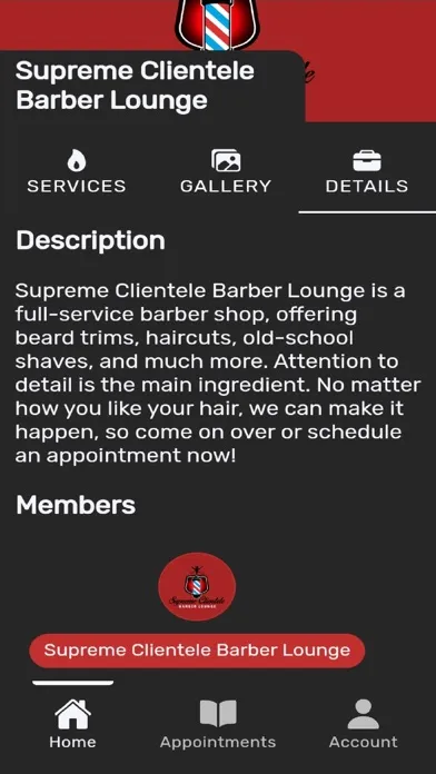 ภาพหน้าจอของ Supreme Clientele BarberLounge