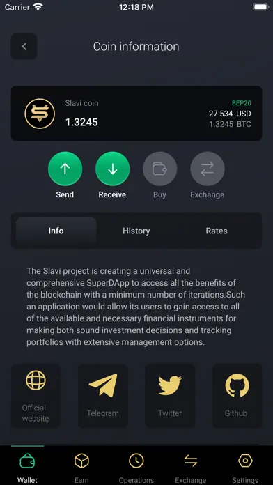 Zrzuty ekranu Slavi: DeFi Crypto Wallet