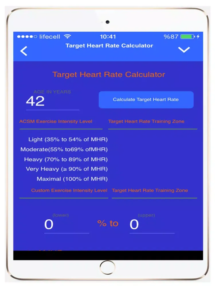ภาพหน้าจอของ Fitness and Exercise Calculators iPad 