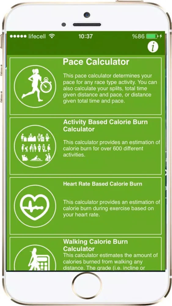 ภาพหน้าจอของ Fitness and Exercise Calculators