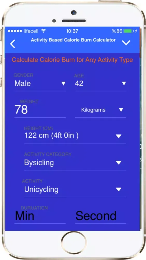 ภาพหน้าจอของ Fitness and Exercise Calculators