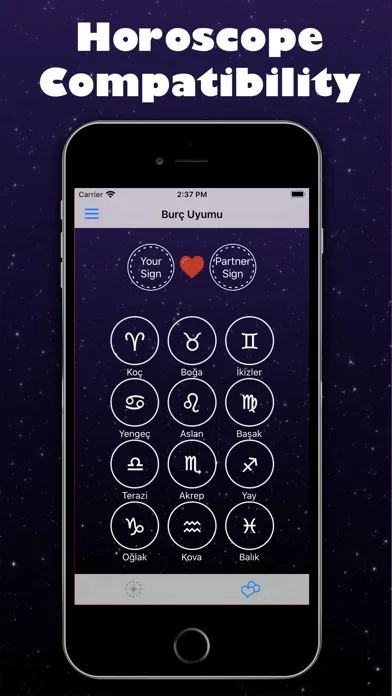 Tangkapan layar Horoscope ⊱