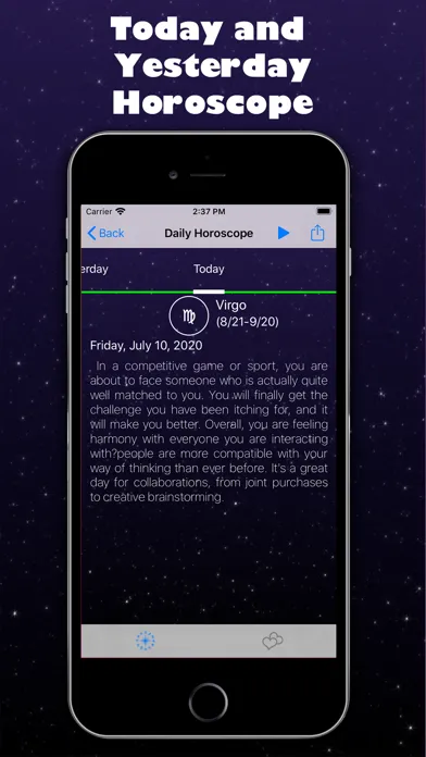 Tangkapan layar Horoscope ⊱