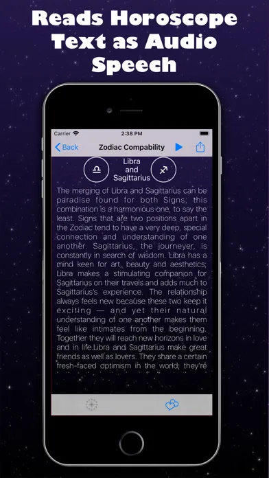 Tangkapan layar Horoscope ⊱