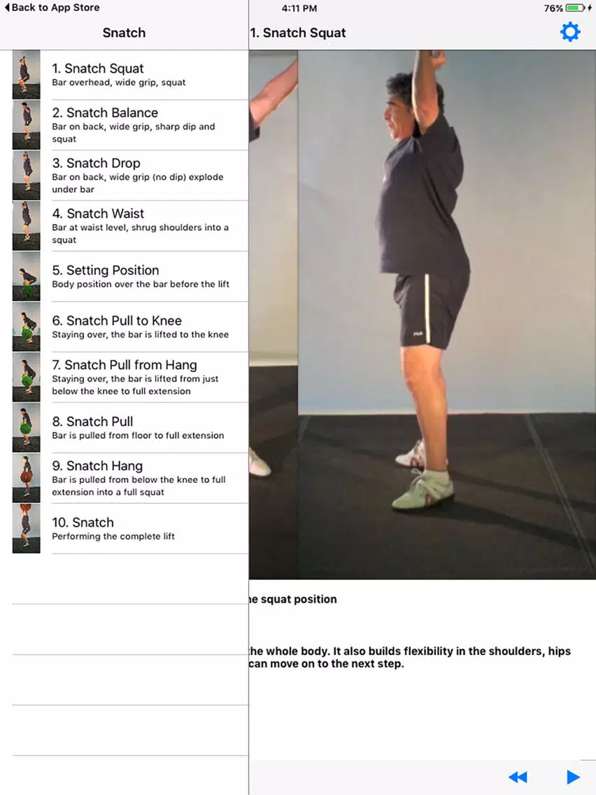 Скриншоты Olympifit Snatch by Bob Pavone iPad 