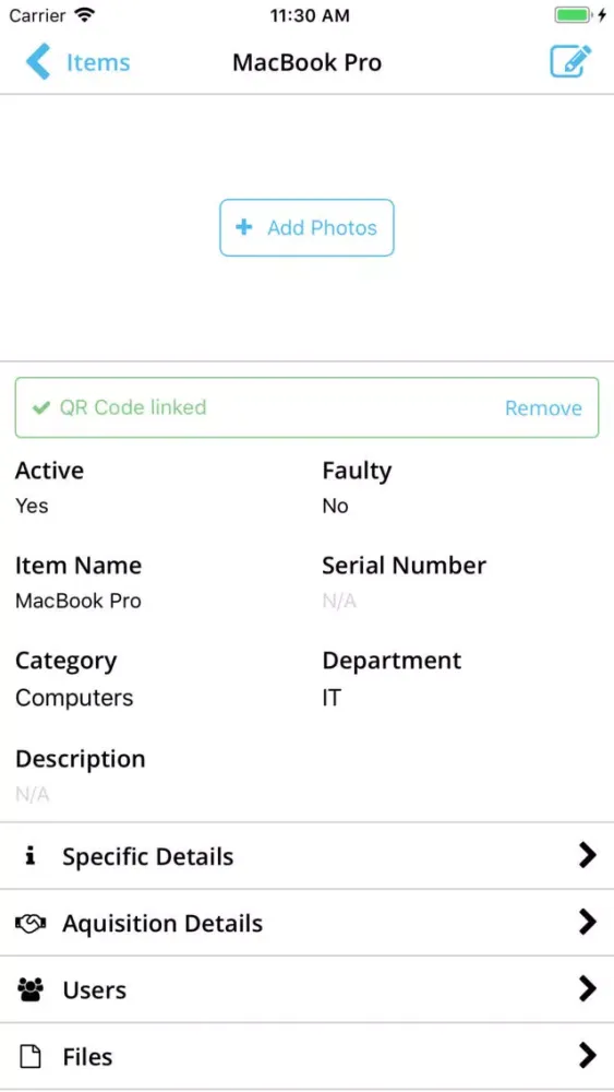 SnapTrack Assets Screenshots