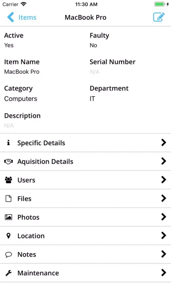 SnapTrack Assets Screenshots