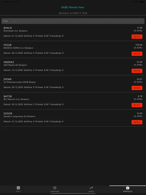 Скриншоты SASE Market View iPad 