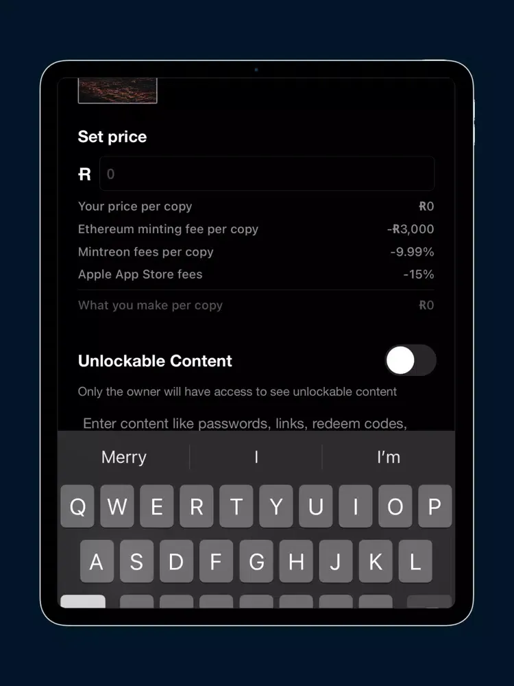 صور Mintreon - Buy & sell NFT art iPad 