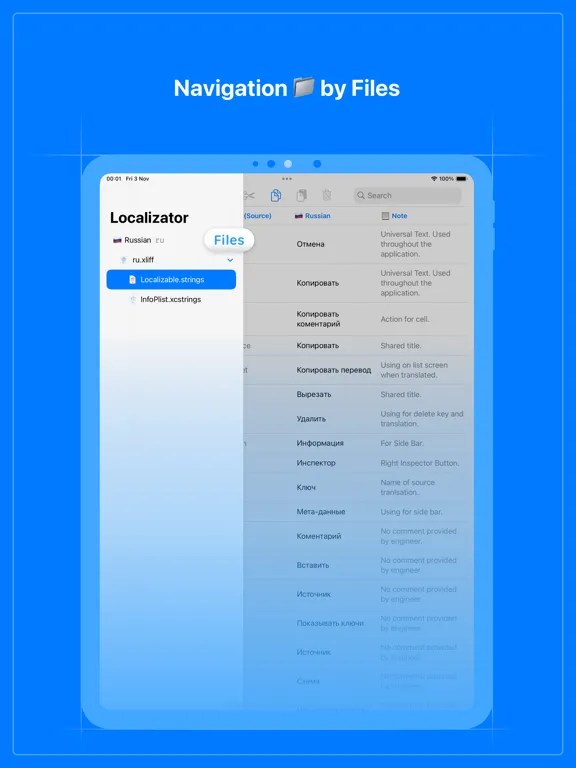 Localizator XCLOC Xcstrings iPad  Screenshots