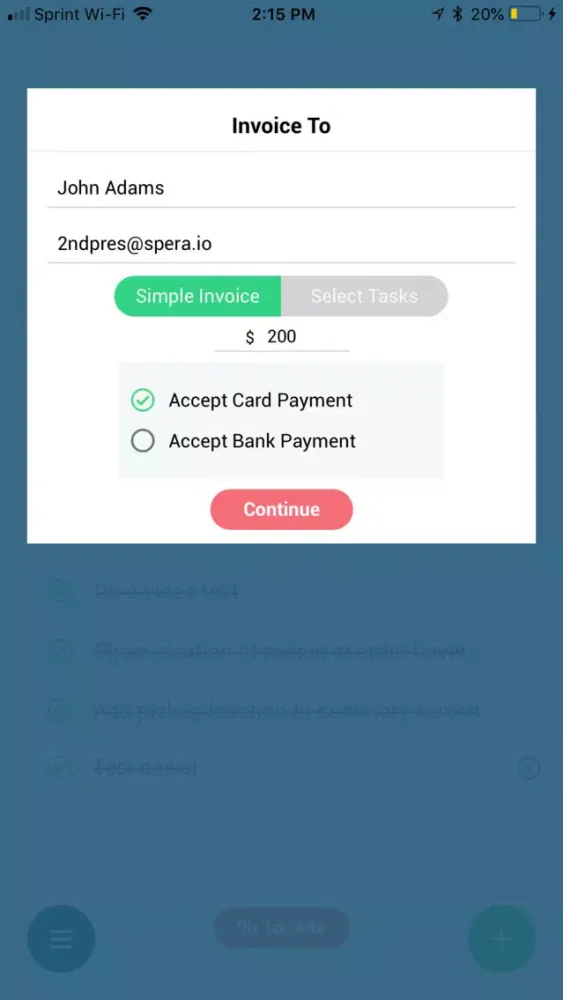 SPERA freelance job management スクリーンショット