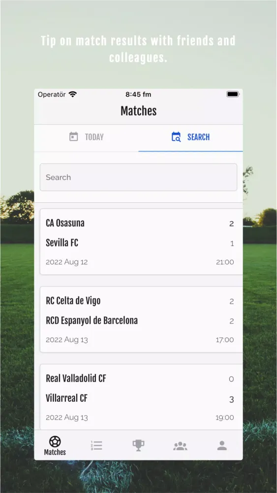 Capturas de pantalla de La Liga Española