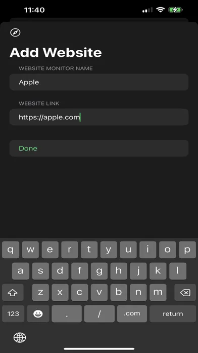 ภาพหน้าจอของ Web Monitor - Down or Just Me