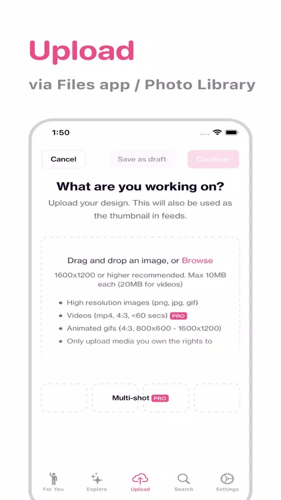 nextShot for Dribbble Screenshots