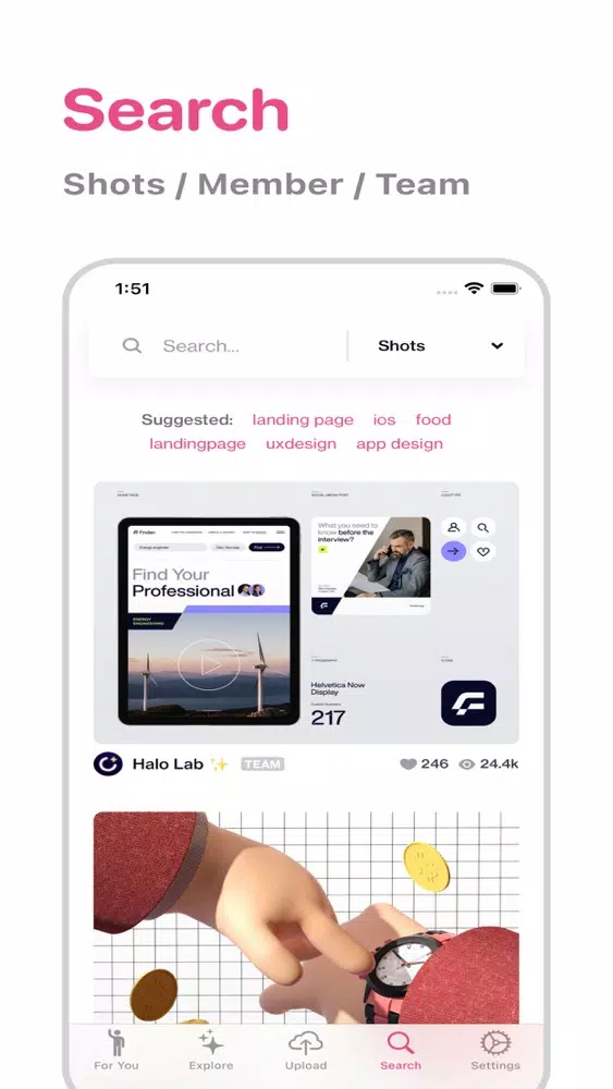 nextShot for Dribbble Screenshots