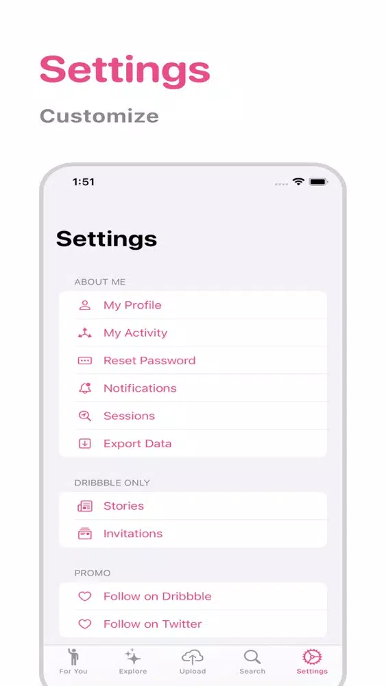 nextShot for Dribbble Screenshots