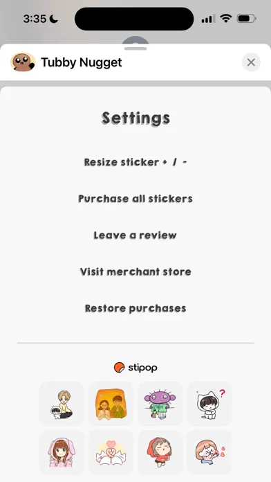 Tubby Nugget Stickers سکرین شاٹس