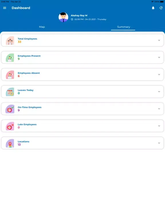 TimeTick Admin iPad  स्क्रीनशॉट