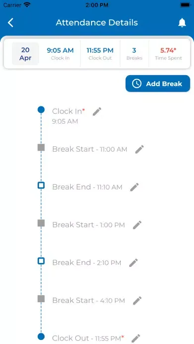 TimeTick Admin स्क्रीनशॉट