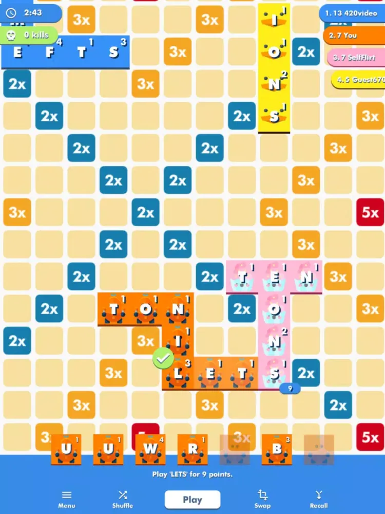 Capturas de tela do Wordwars.io iPad 