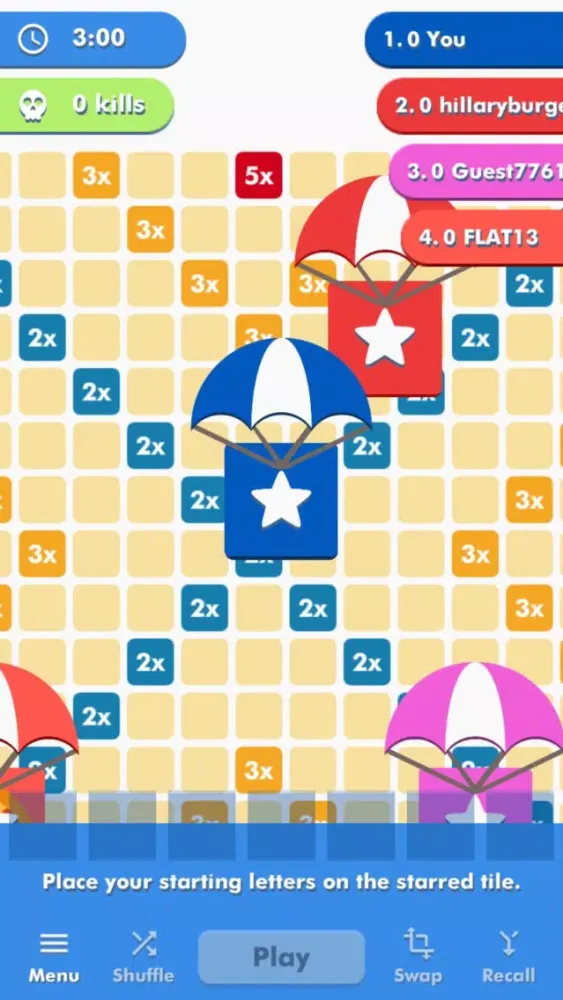 Capturas de tela do Wordwars.io