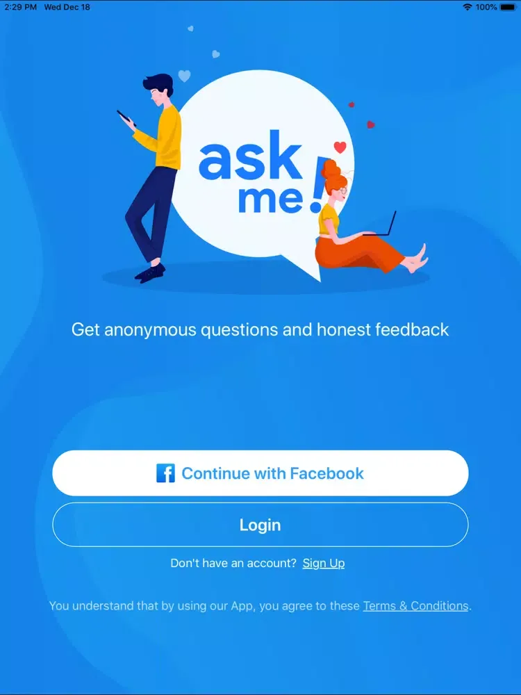 Ask Me - anonymously iPad  سکرین شاٹس