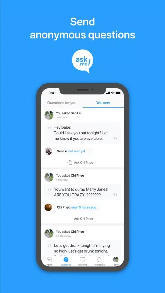 Ask Me - anonymously سکرین شاٹس