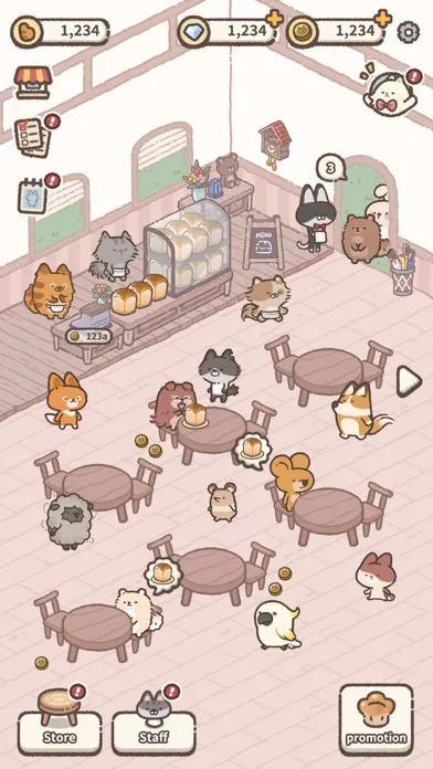 Capturas de tela do Meow Bakery