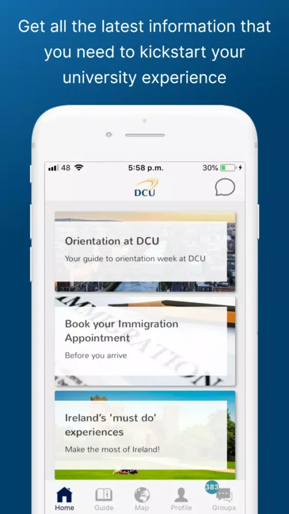DCU CampusConnect Ekran Görüntüleri