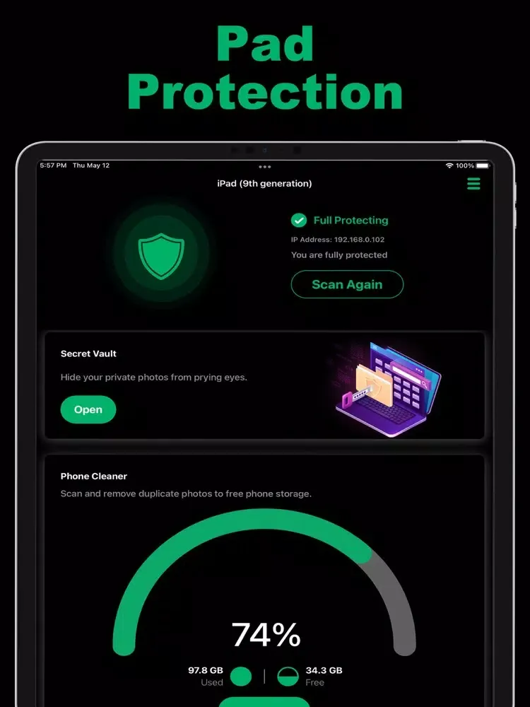 تصاویر Mobile Security & Cleaner iPad 