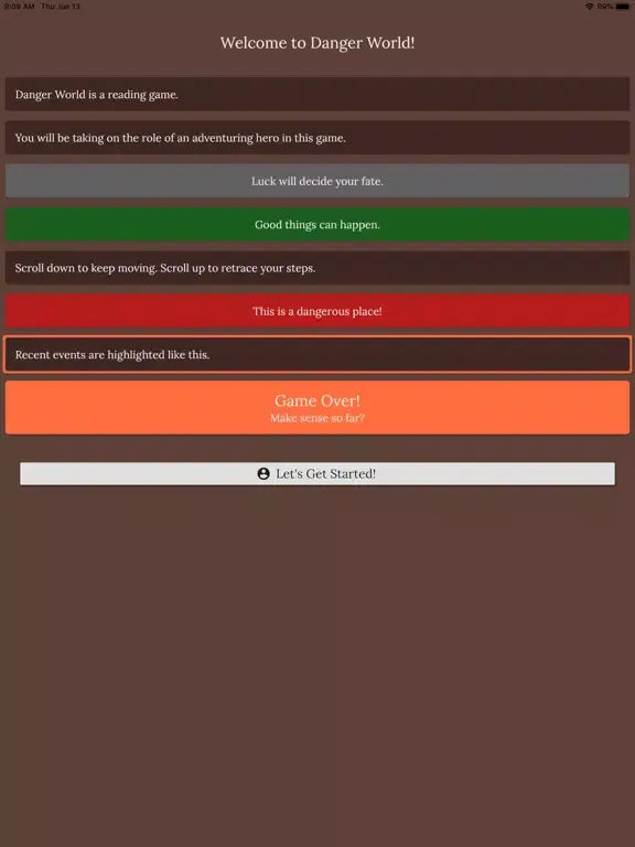 Danger World iPad  Ekran Görüntüleri