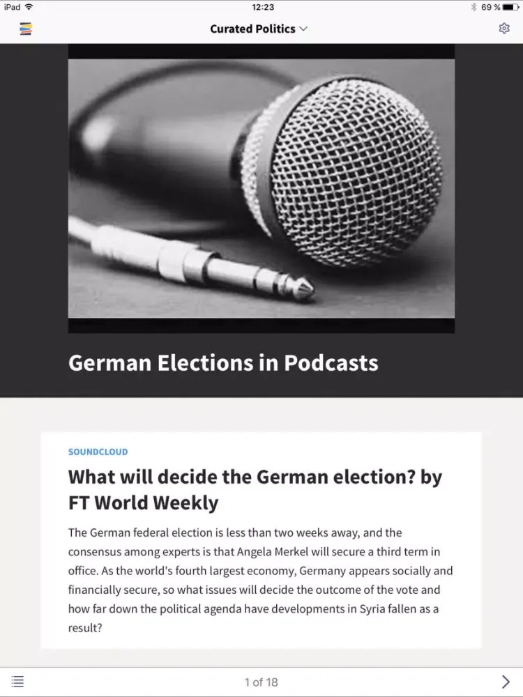 Скриншоты Curated Politics iPad 