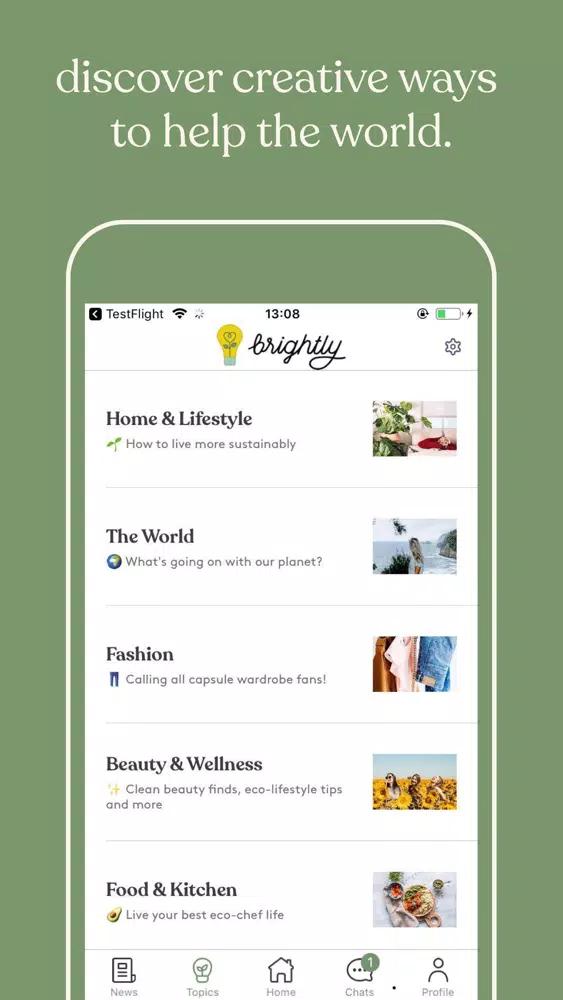 Zrzuty ekranu Brightly: Eco Community