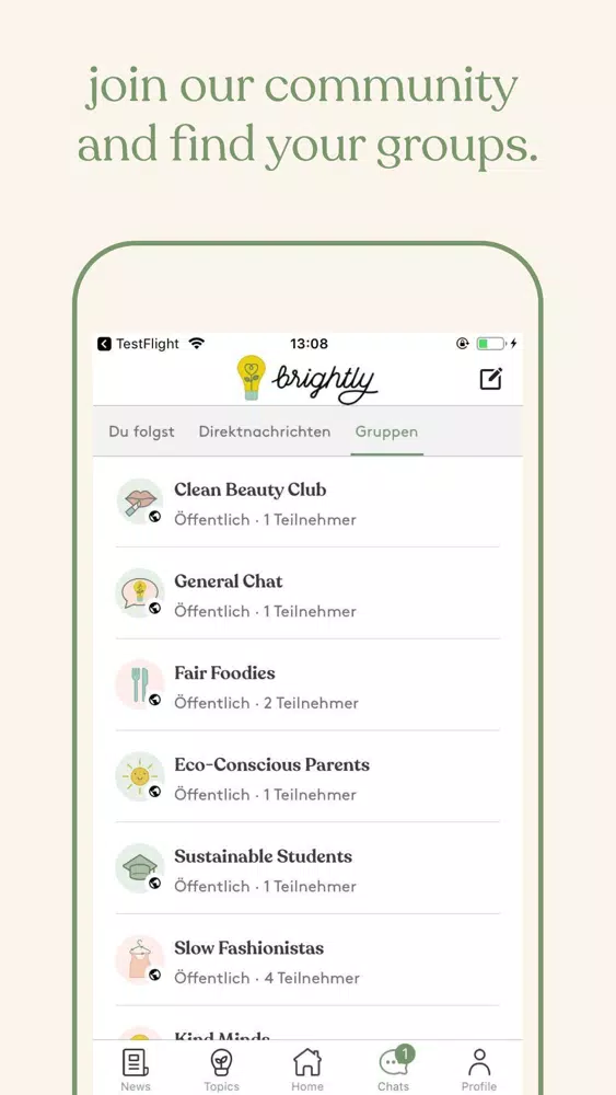 Zrzuty ekranu Brightly: Eco Community