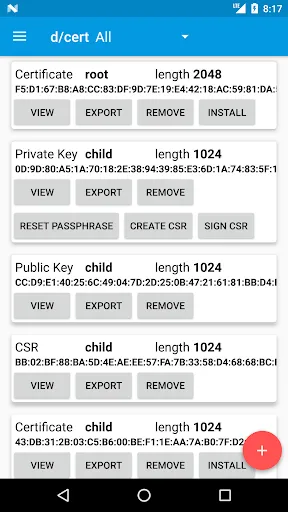 تصاویر Dory - Certificate (RSA/CSR/x5