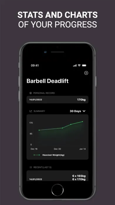 Set & Rep Counter Workout Log Screenshots