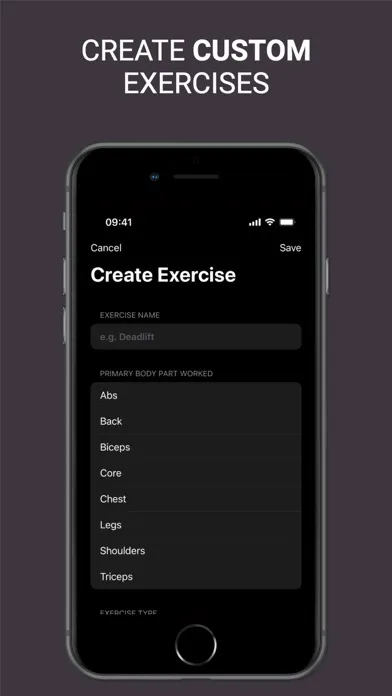 Set & Rep Counter Workout Log Screenshots