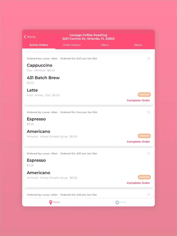 TU Vendors iPad 應用截圖