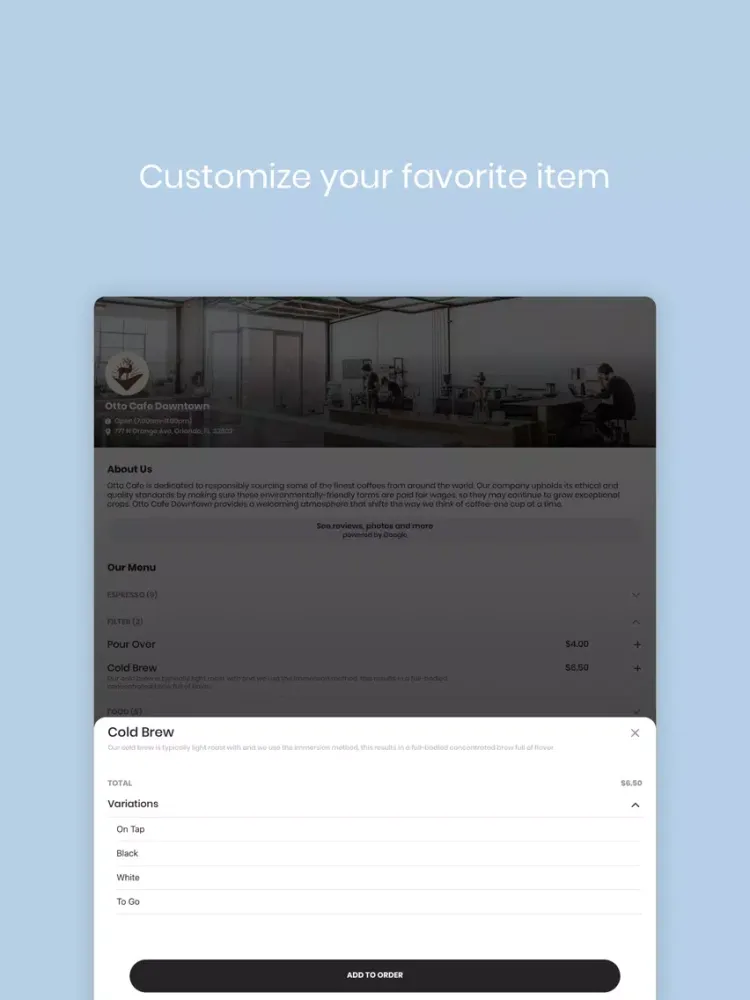 The Usual - Order On The Go iPad  스크린샷