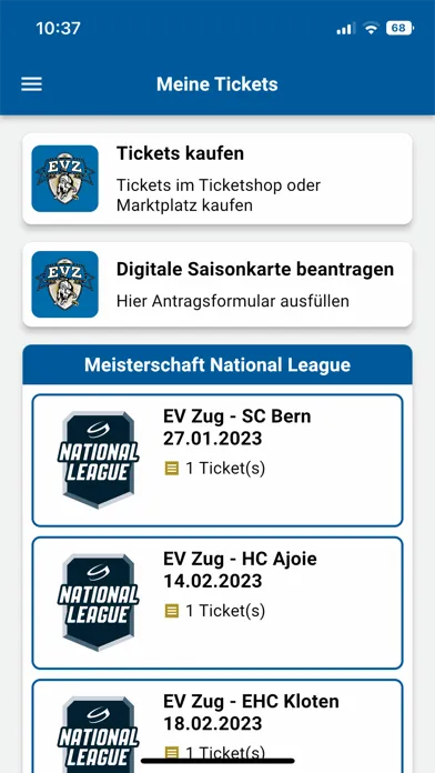 Скриншоты EVZ Tickets