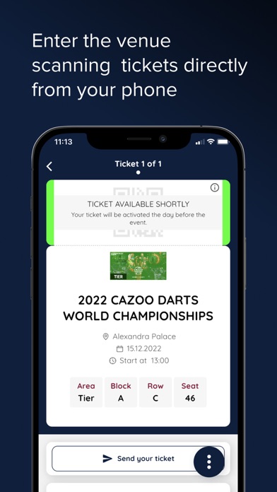 Zrzuty ekranu PDC Tickets