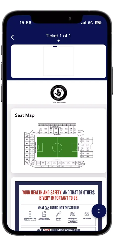 Tangkapan layar WBA Tickets OnTheGo