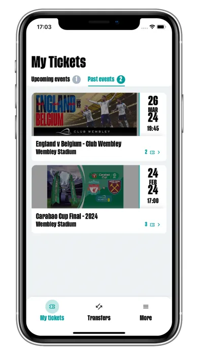 ภาพหน้าจอของ Wembley Stadium Tickets