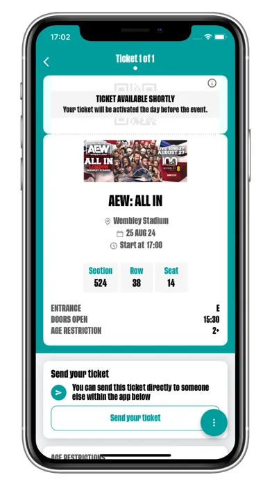 ภาพหน้าจอของ Wembley Stadium Tickets