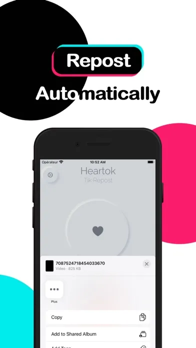 Capturas de tela do Heartok: Repost Save Tik Video