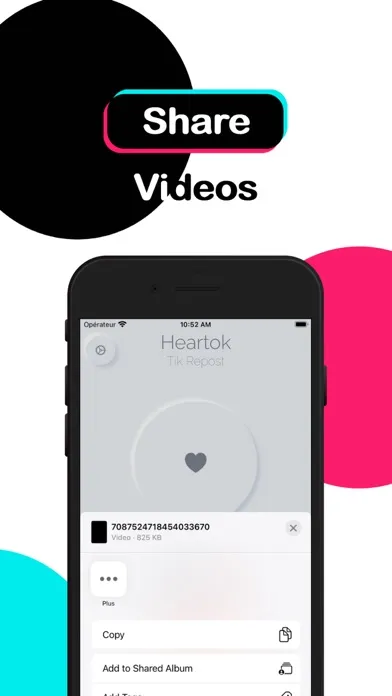 Capturas de tela do Heartok: Repost Save Tik Video